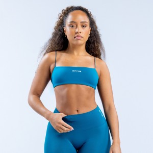 DFYNE Defy Strappy Sports BH Dame Blå | 91068-IAQB