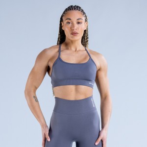 DFYNE Dynamic Backless Sports BH Dame Mørke Grå | 17269-ILTE
