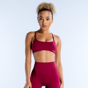 DFYNE Dynamic Twist Back Sports BH Dame Fuchsia | 60943-GHKL