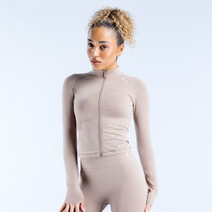 DFYNE Dynamic Zippy Jakker Dame Beige | 71493-GXCJ