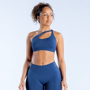 DFYNE Impact Asymmetric Sports BH Dame Marineblå | 90417-GTCD