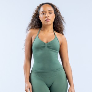 DFYNE Impact Longline Strappy Top Dame Grønn | 26539-XGVH
