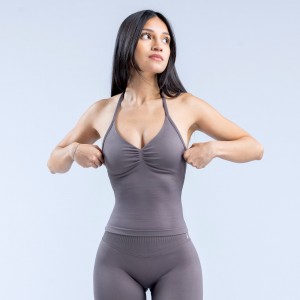 DFYNE Impact Longline Strappy Top Dame Lilla | 24018-SVCJ