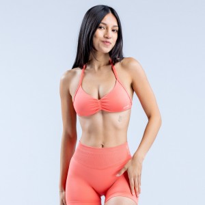 DFYNE Impact Strappy Sports BH Dame Korall | 89203-KDGE