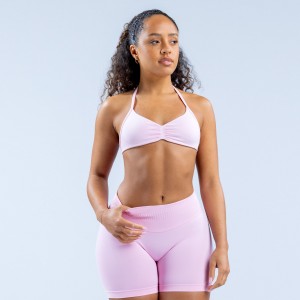 DFYNE Impact Strappy Sports BH Dame Lyse Rosa Rosa | 02795-YHFZ