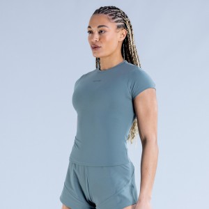 DFYNE Origin Fitted T-Skjorte Dame Olivengrønne | 25960-ZFVR