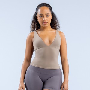 DFYNE Origin Minimal Sports Top Dame Khaki | 29341-EWTN