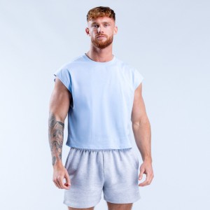 DFYNE Signature Crop Tank Top Herre Blå | 40631-WYOQ