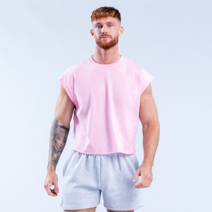 DFYNE Signature Crop Tank Top Herre Lyse Rosa Rosa | 75613-TUWQ