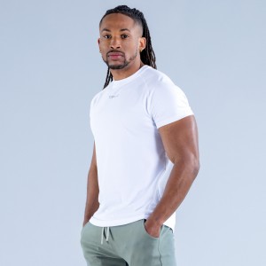 DFYNE Stealth T-Skjorte Herre Hvite | 45783-GZFQ