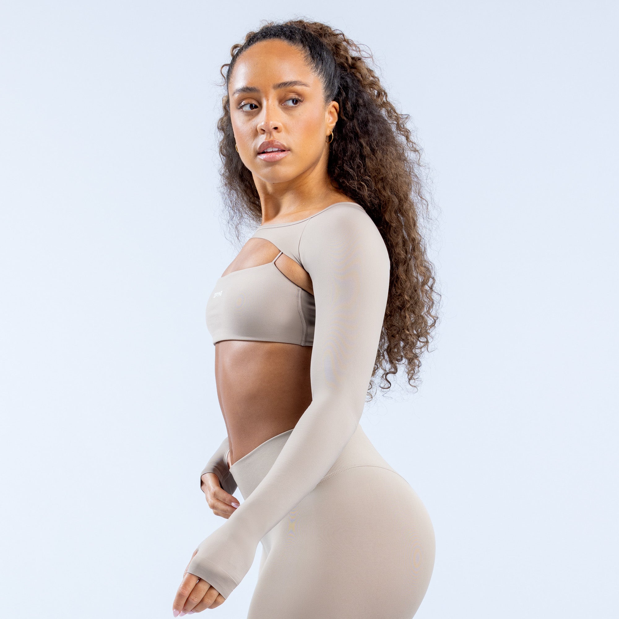 DFYNE Defy Long Sleeve Shrug Dame Grå | 14032-GECO