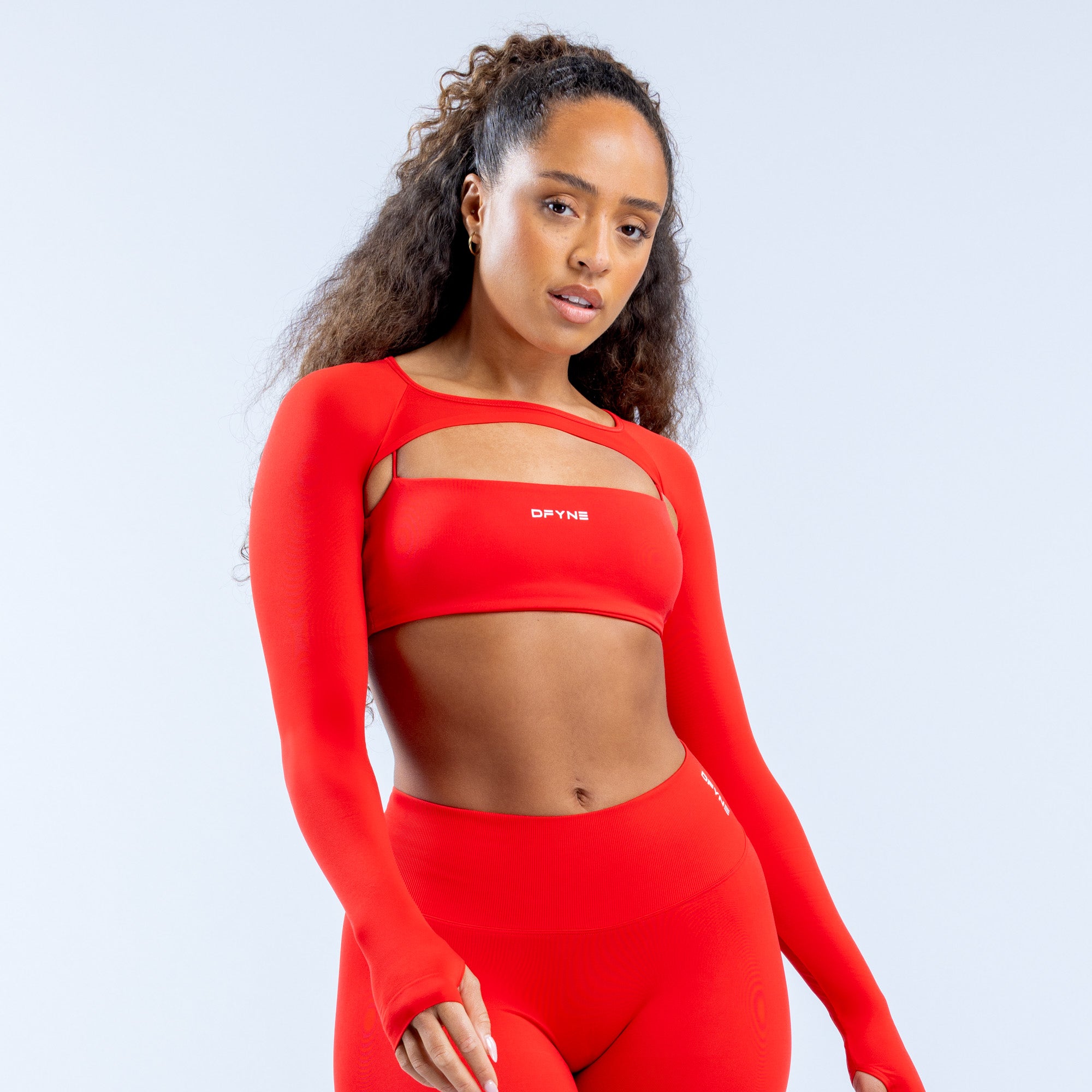 DFYNE Defy Long Sleeve Shrug Dame Oransje | 25087-VUJI