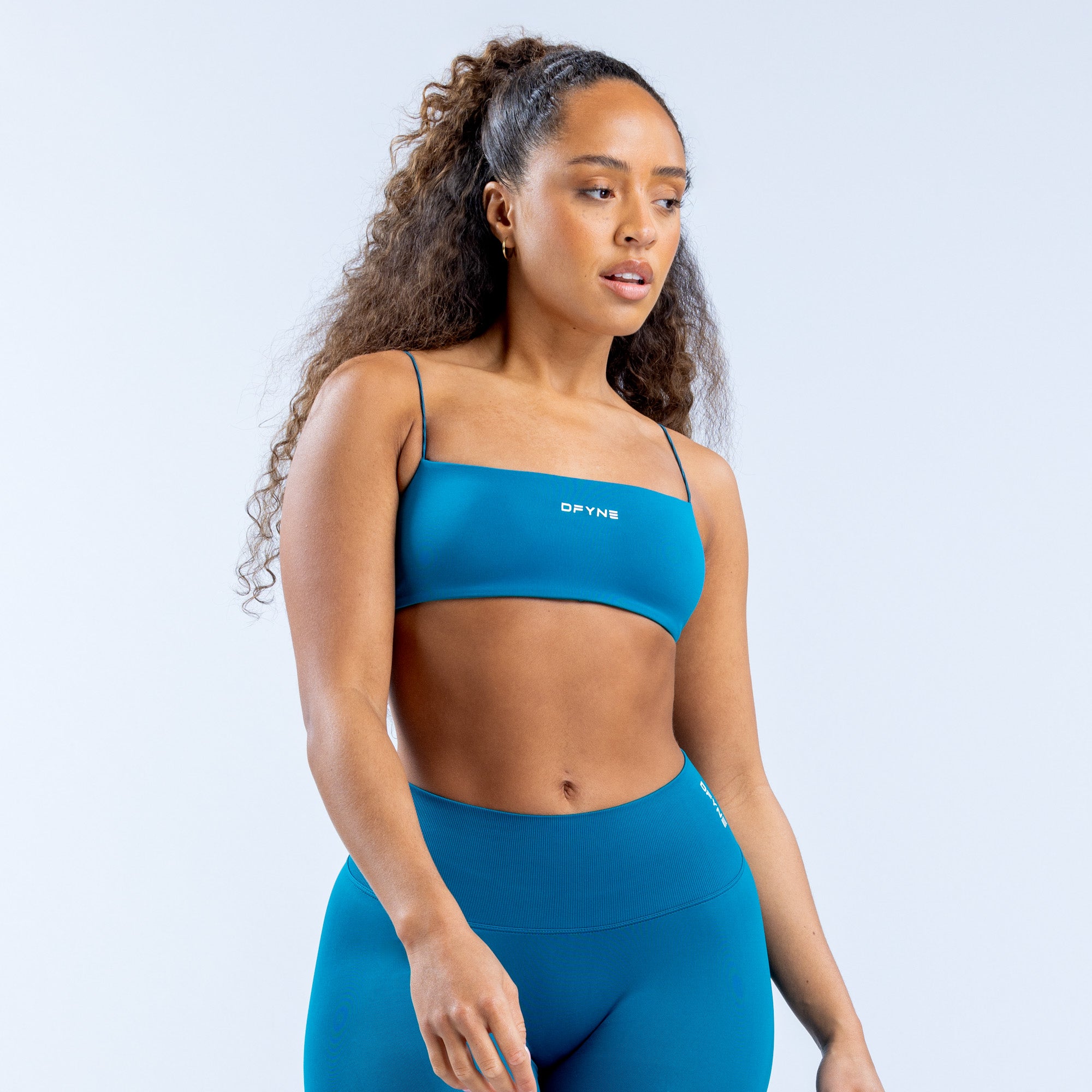DFYNE Defy Strappy Sports BH Dame Blå | 91068-IAQB
