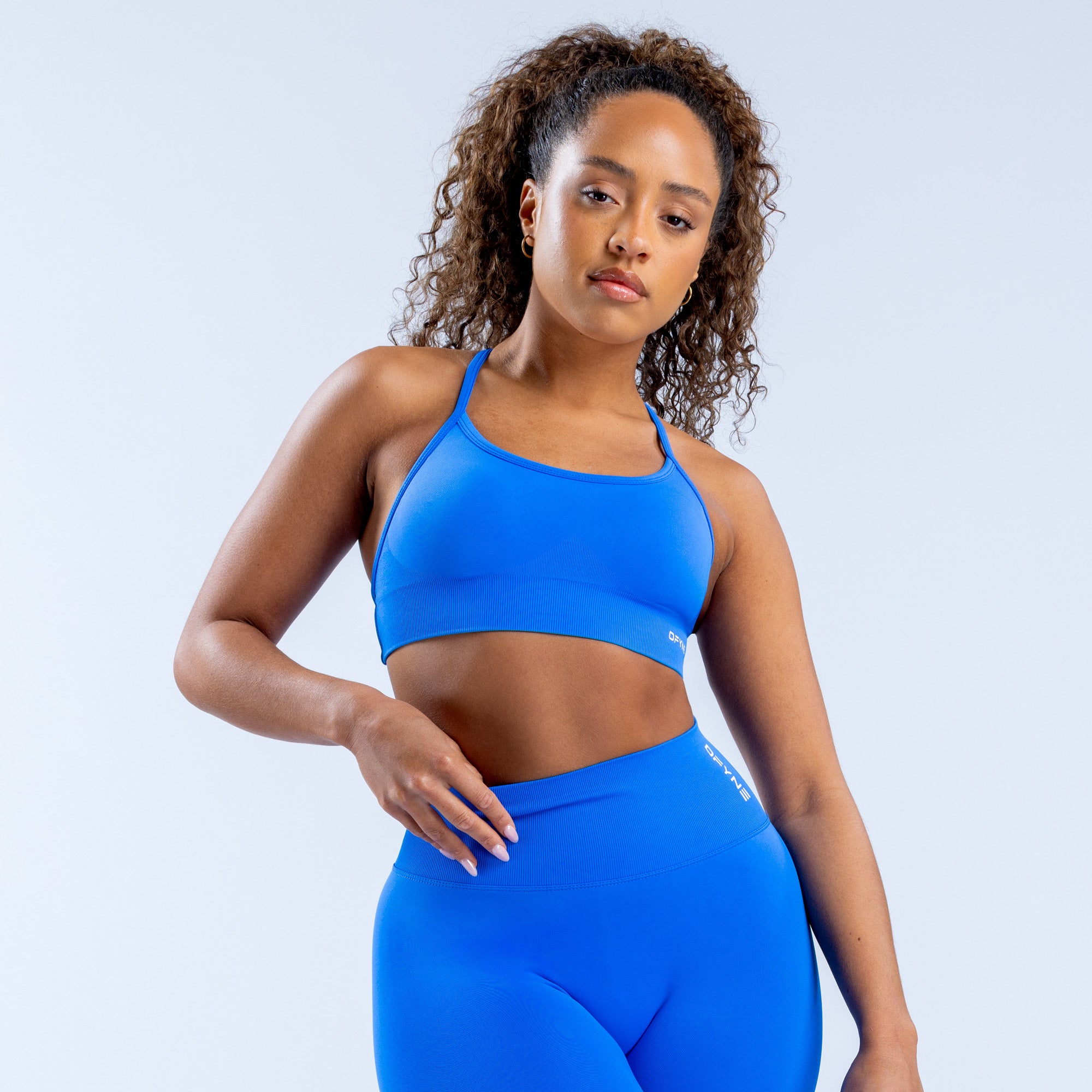 DFYNE Dynamic Backless Sports BH Dame Blå | 45709-UHMQ