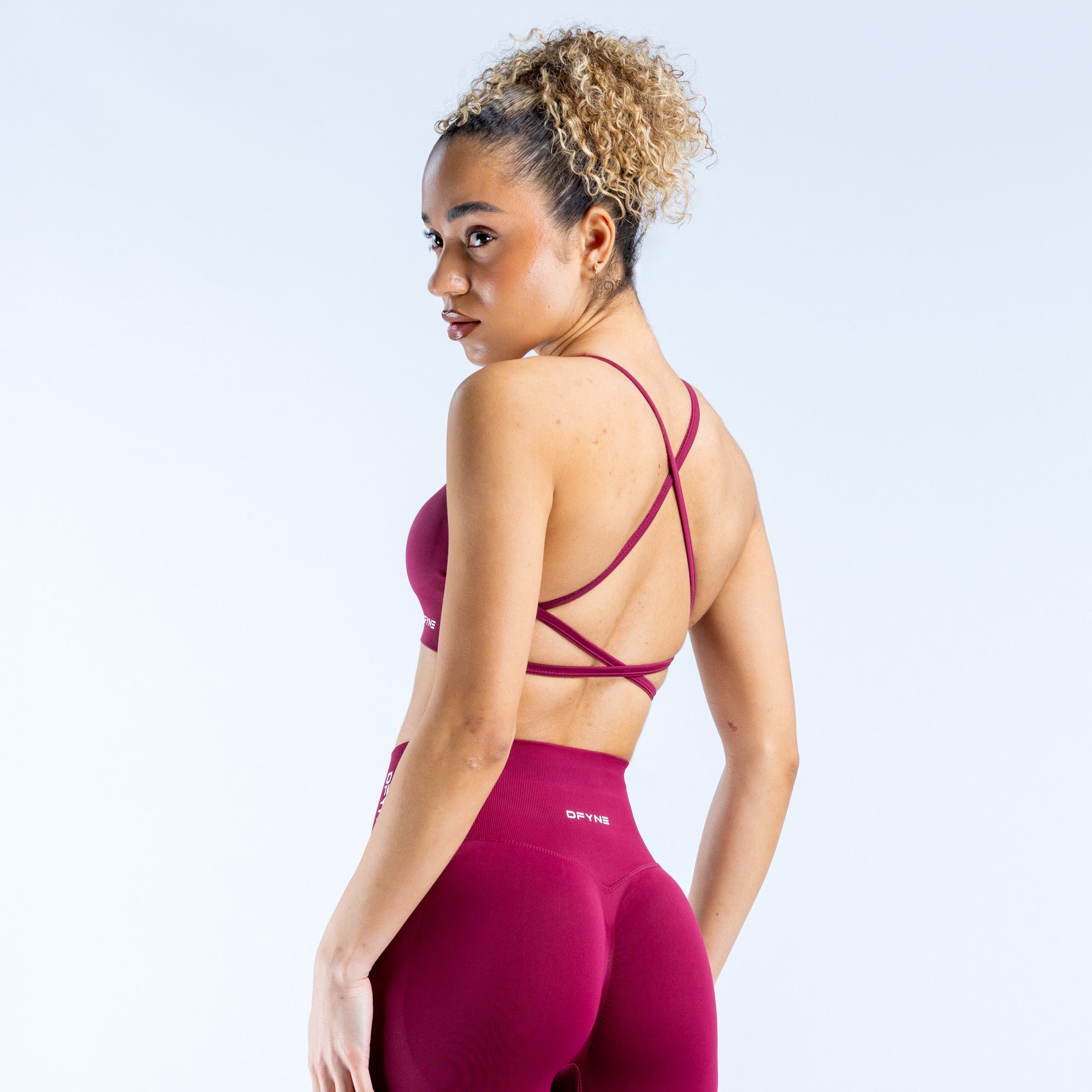 DFYNE Dynamic Backless Sports BH Dame Fuchsia | 72803-LWVJ