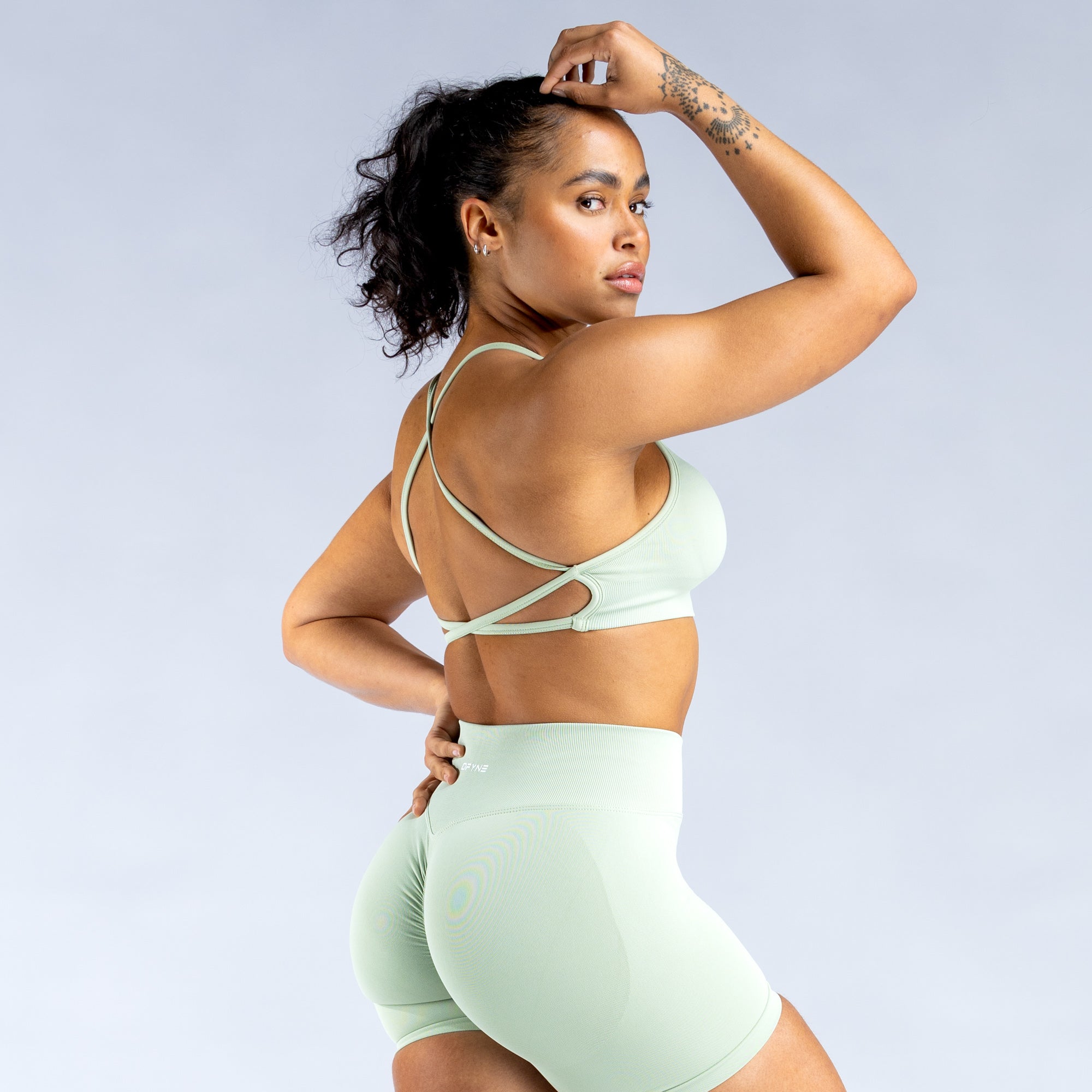 DFYNE Dynamic Backless Sports BH Dame Grønn | 98075-FSKE