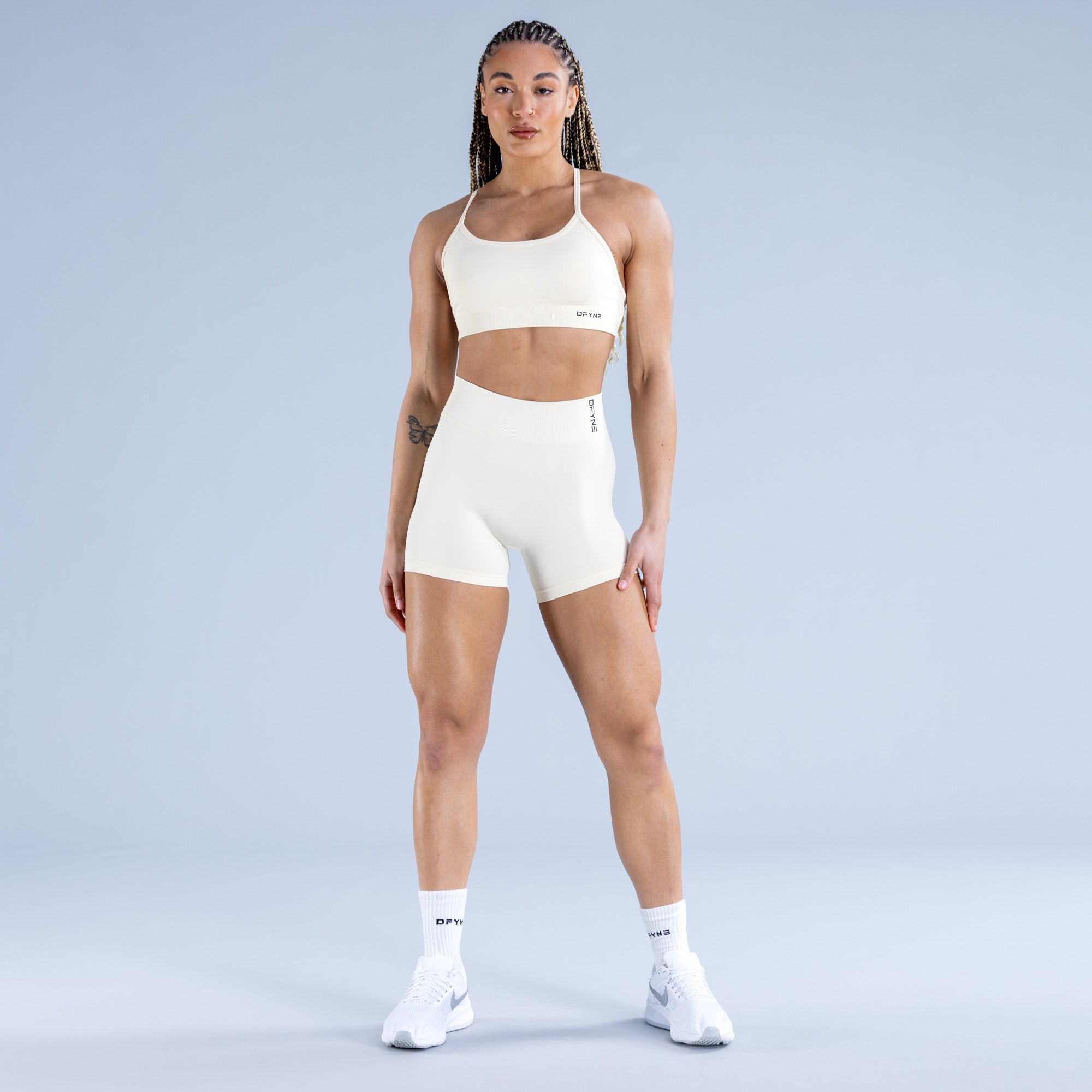 DFYNE Dynamic Backless Sports BH Dame Hvite | 35210-MAVF