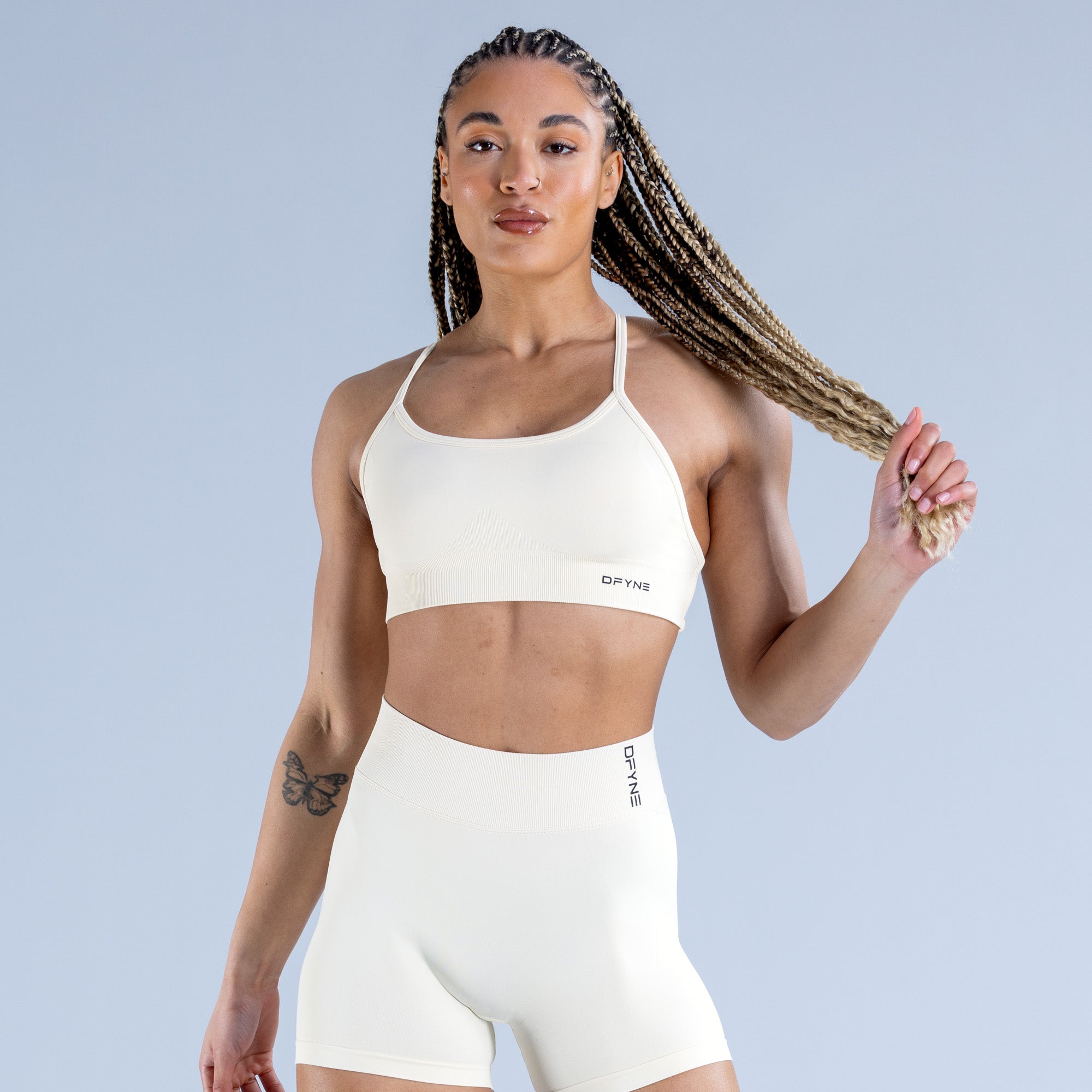 DFYNE Dynamic Backless Sports BH Dame Hvite | 35210-MAVF
