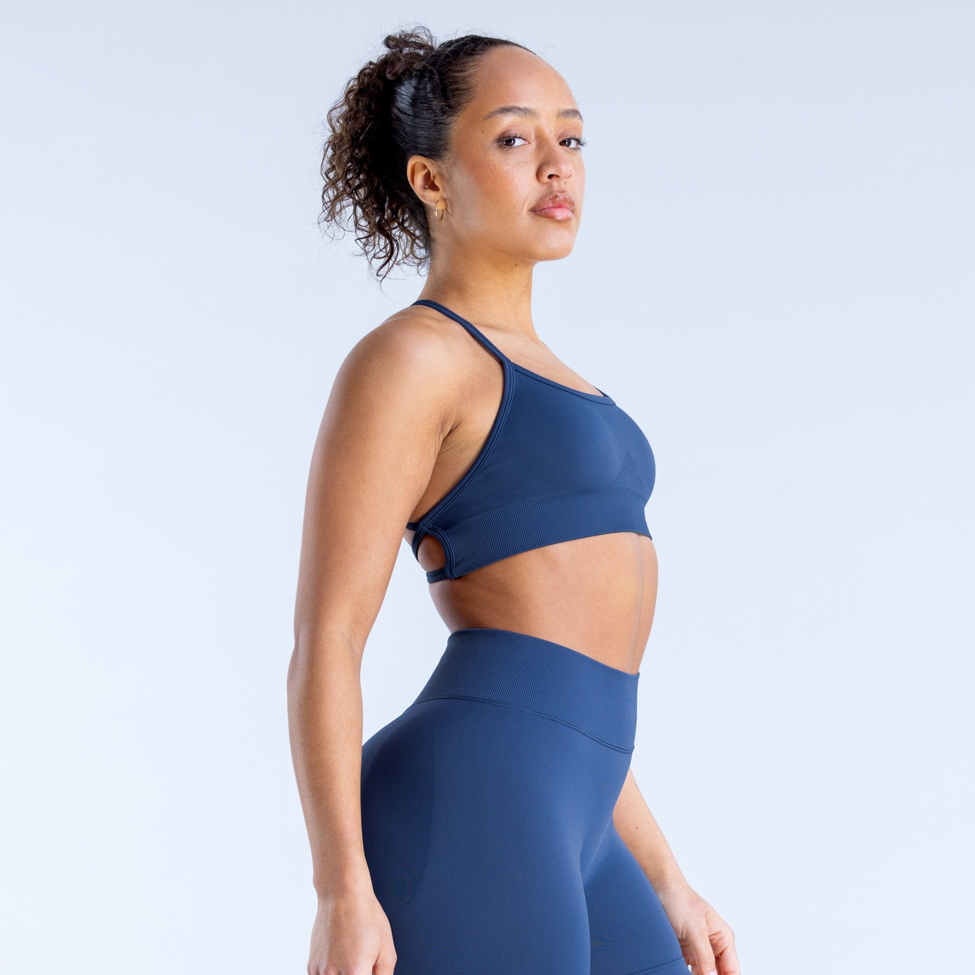 DFYNE Dynamic Backless Sports BH Dame Mørke Blå | 52419-FCQS