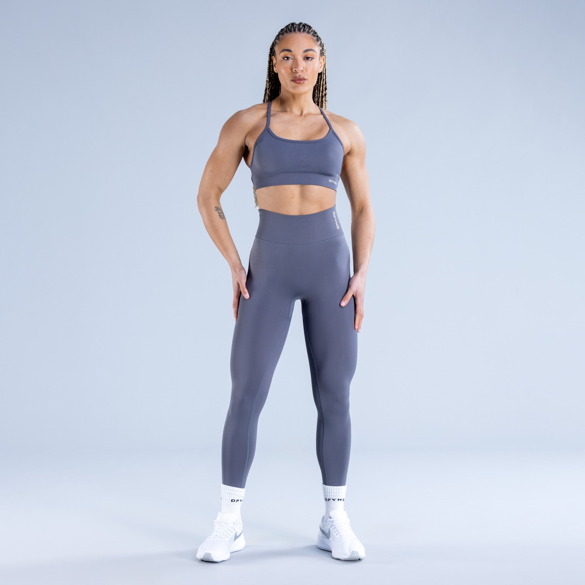 DFYNE Dynamic Backless Sports BH Dame Mørke Grå | 17269-ILTE