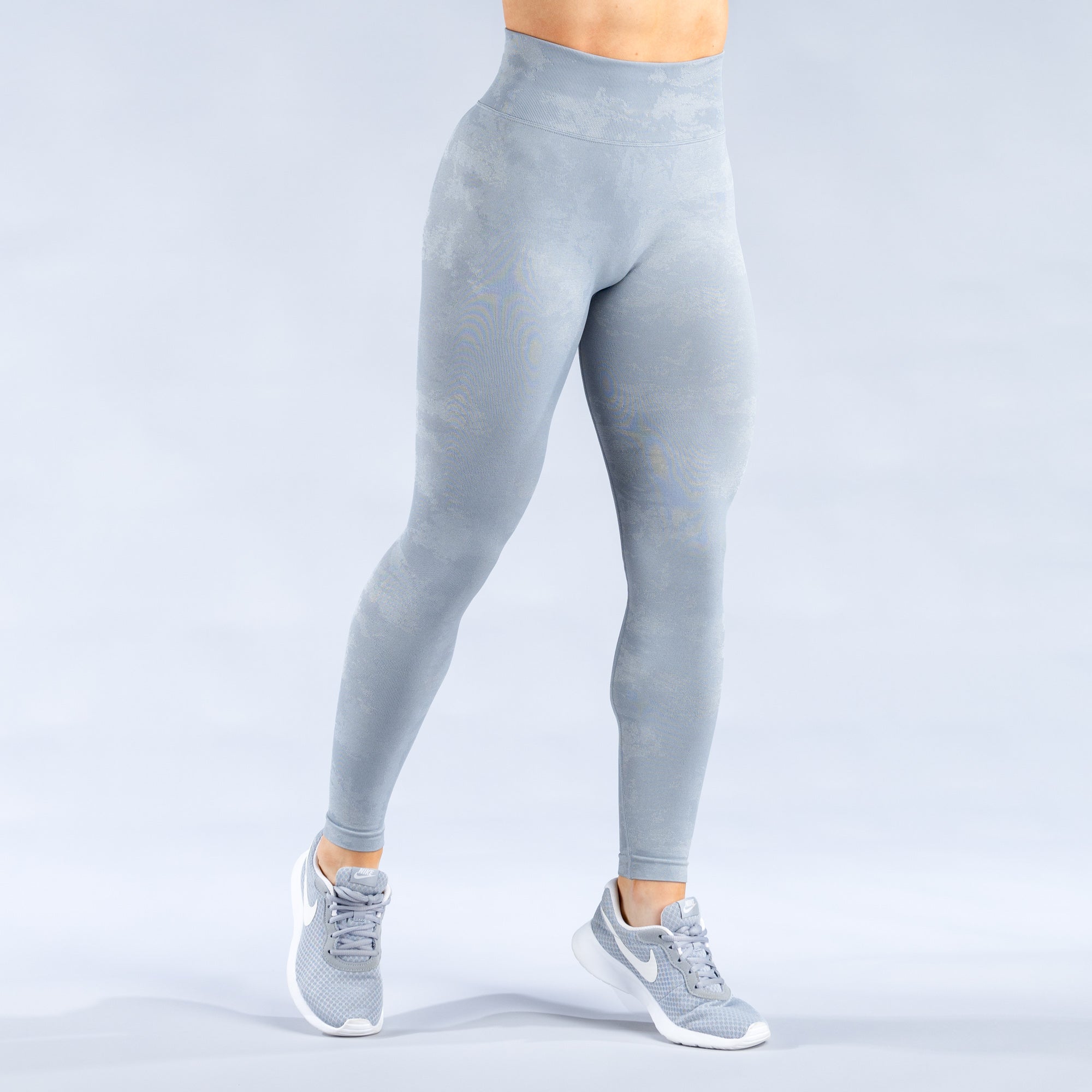 DFYNE Dynamic Mist Tights Dame Lyse Grå Hvite | 18497-UKYB