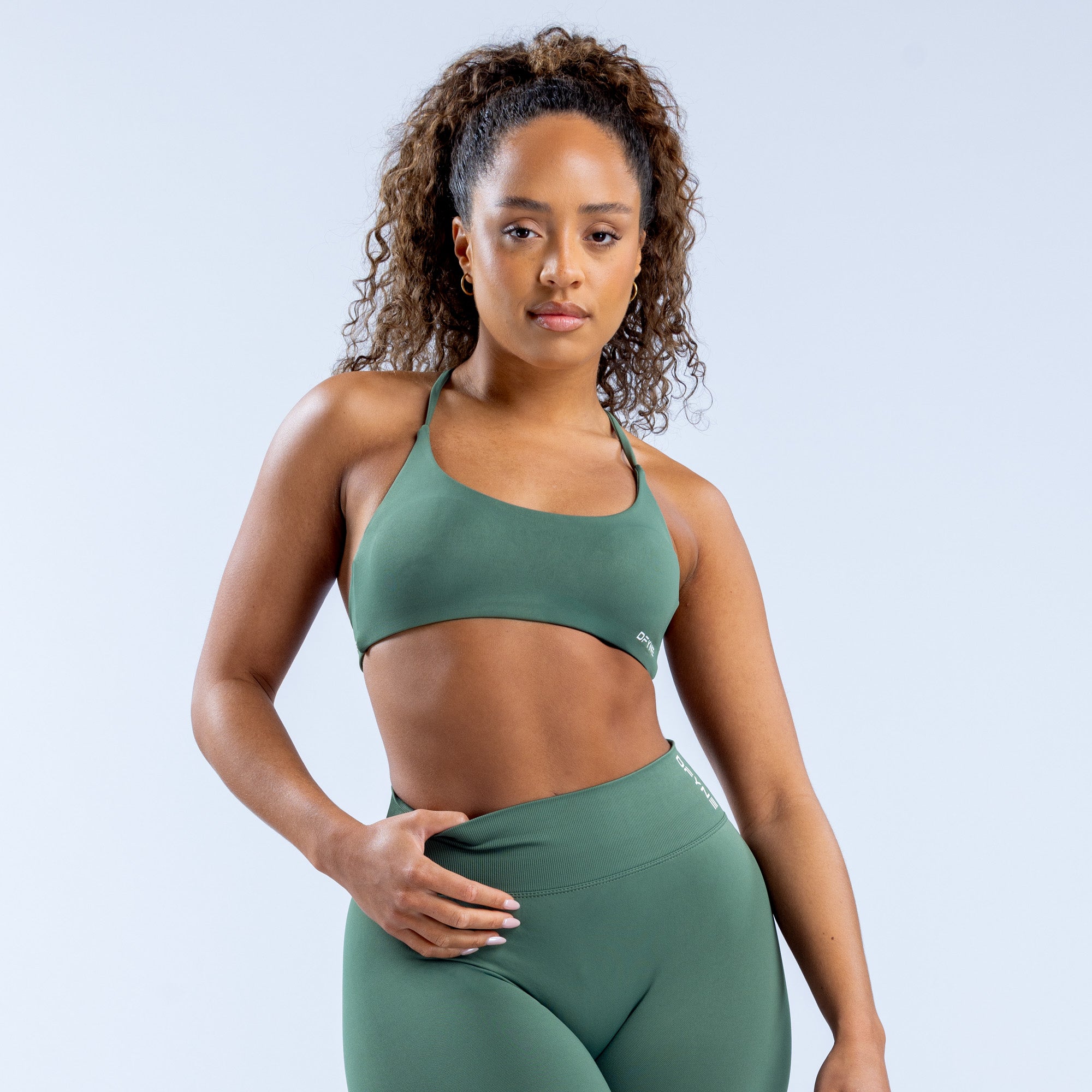 DFYNE Dynamic Twist Back Sports BH Dame Grønn | 27146-QAVL