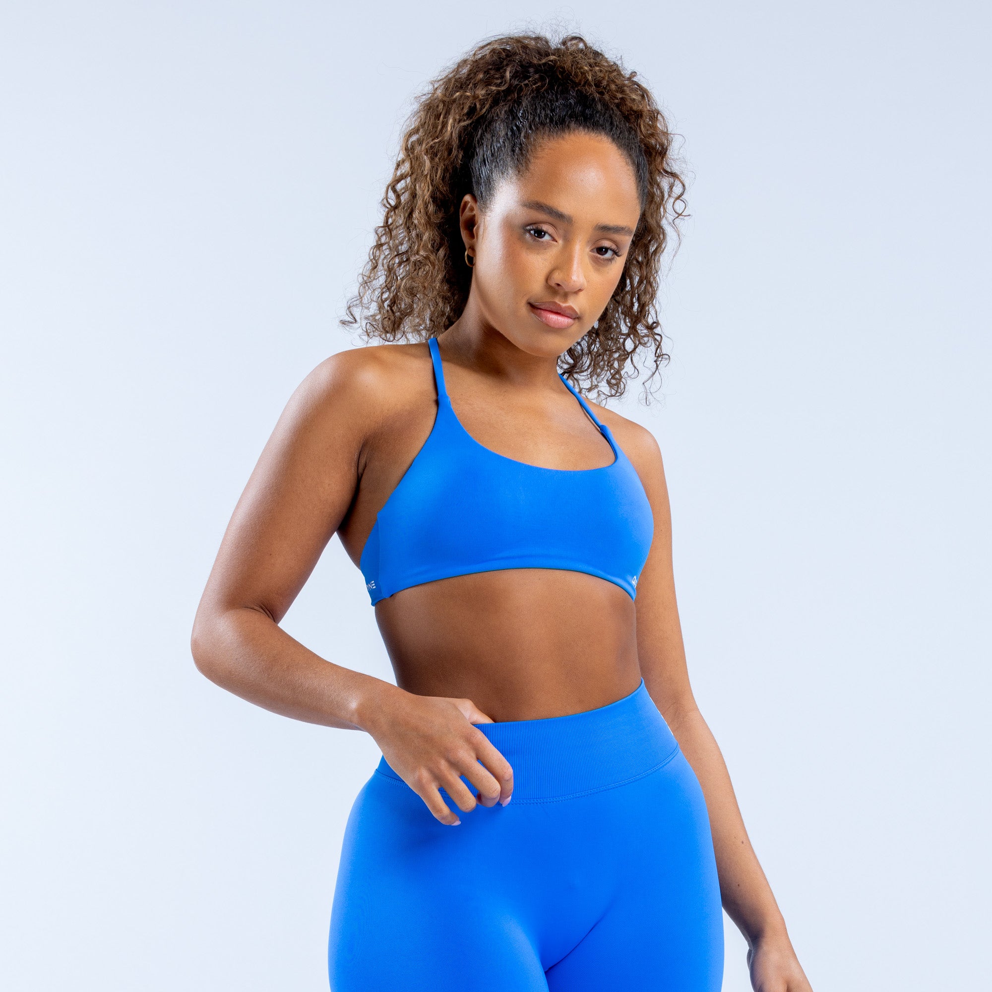 DFYNE Dynamic Twist Back Sports BH Dame Blå | 52603-VYTR