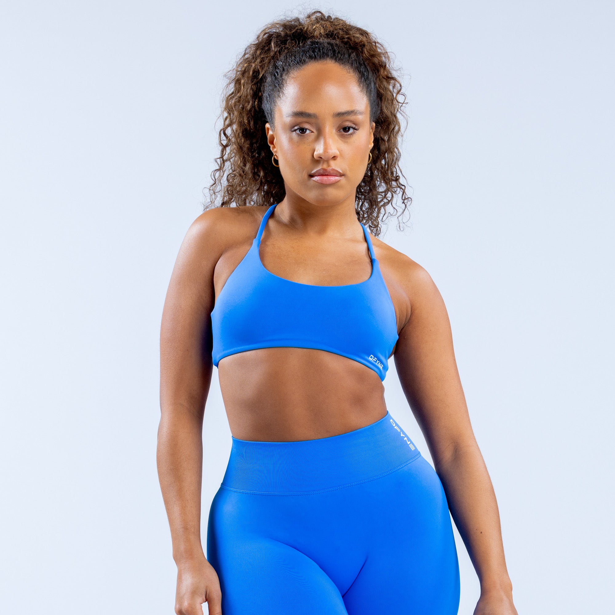DFYNE Dynamic Twist Back Sports BH Dame Blå | 52603-VYTR