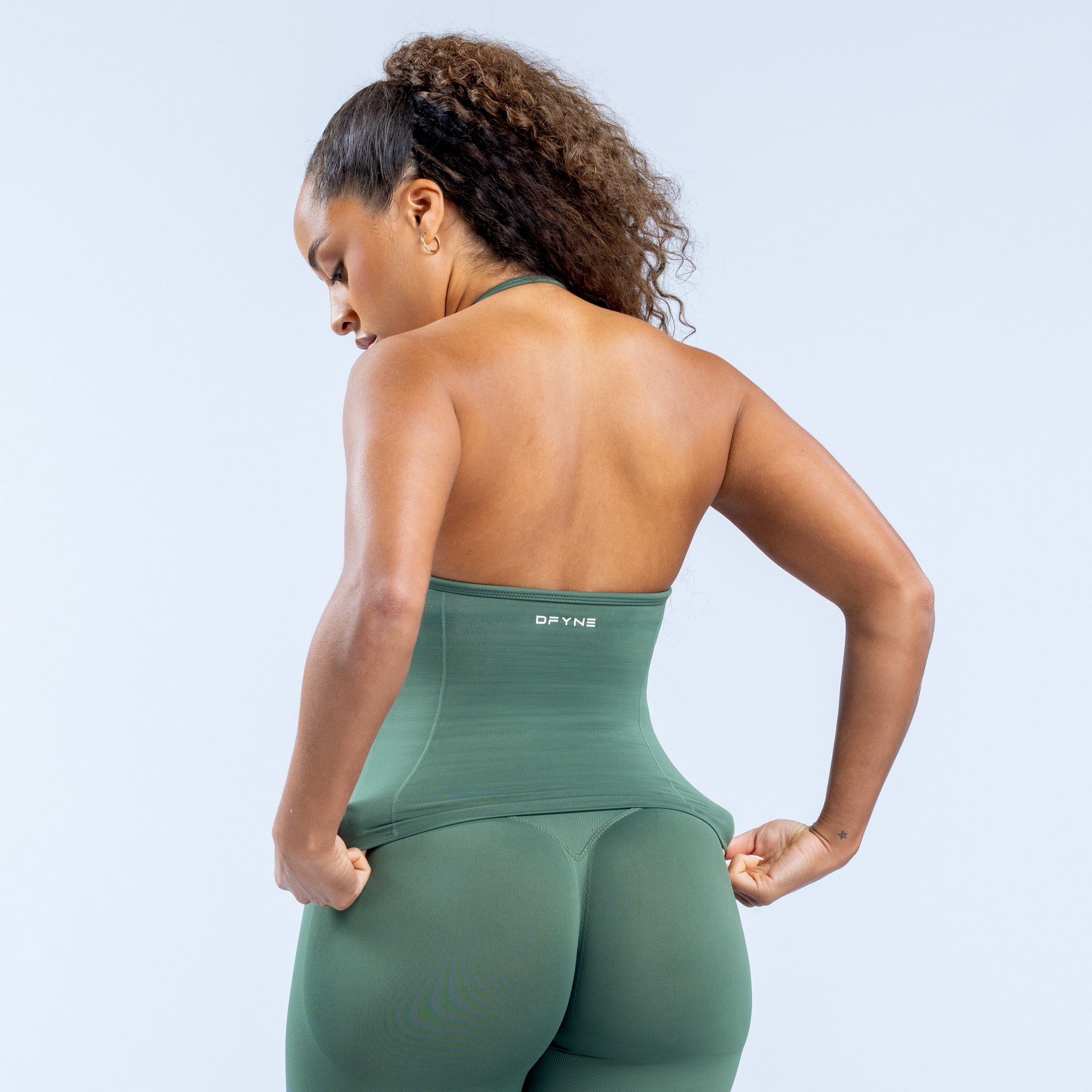 DFYNE Impact Longline Strappy Top Dame Grønn | 26539-XGVH