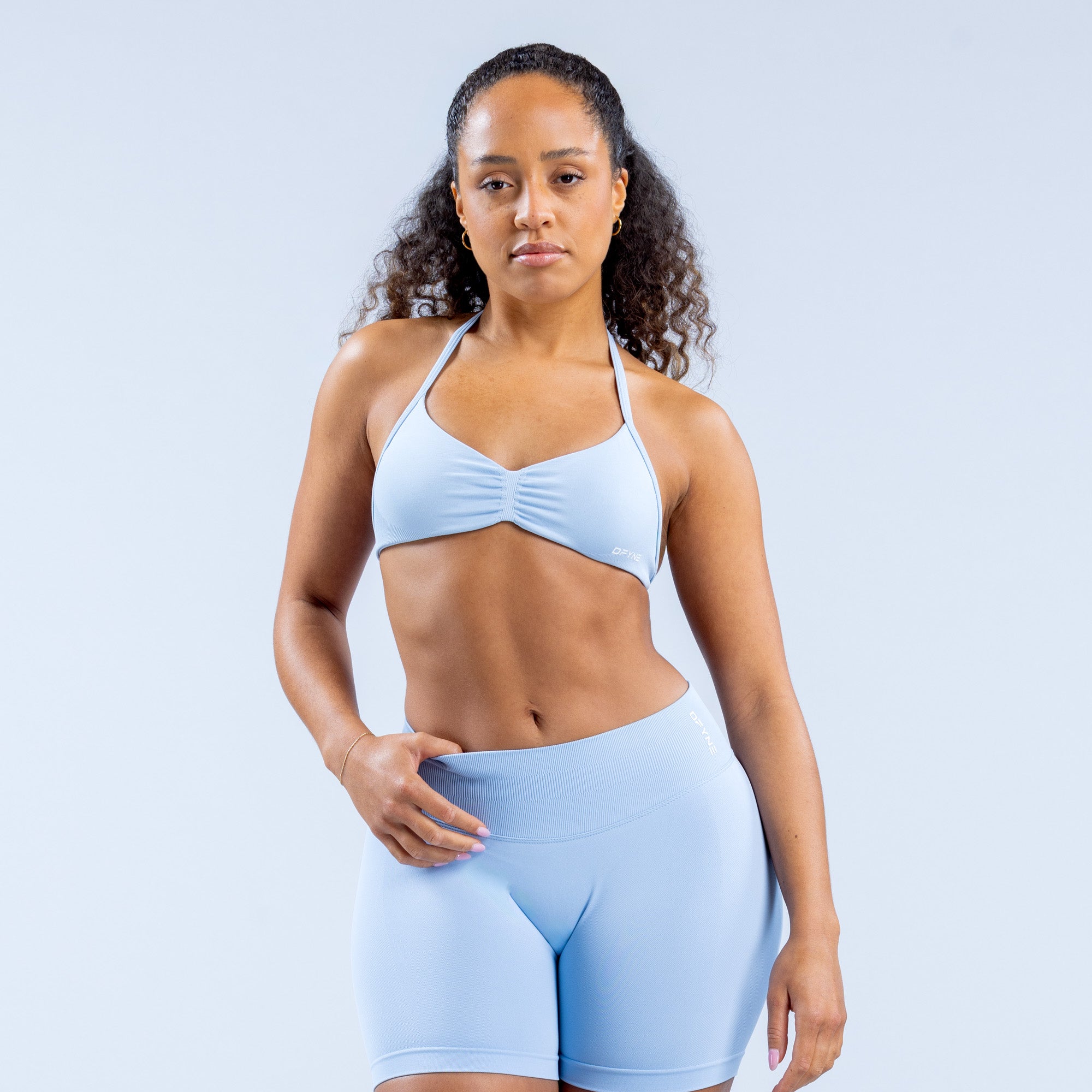 DFYNE Impact Strappy Sports BH Dame Blå | 59018-NJRE