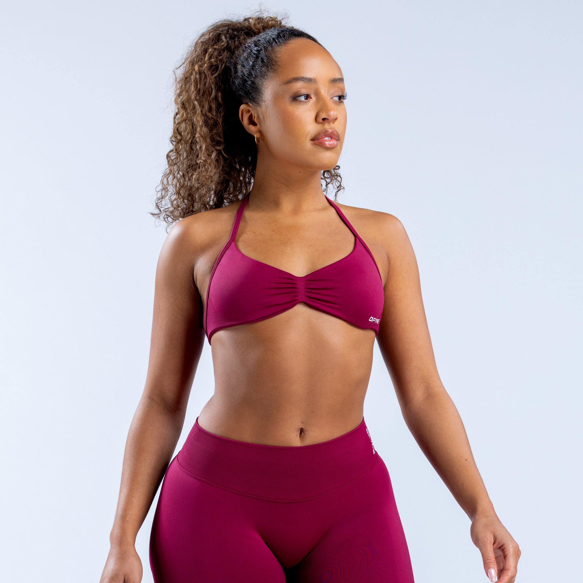 DFYNE Impact Strappy Sports BH Dame Fuchsia | 58362-LPCA