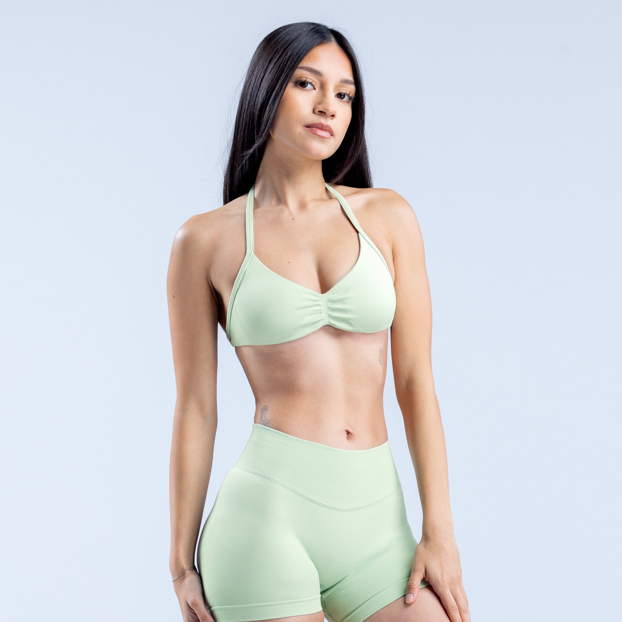 DFYNE Impact Strappy Sports BH Dame Grønn | 38691-QBEH