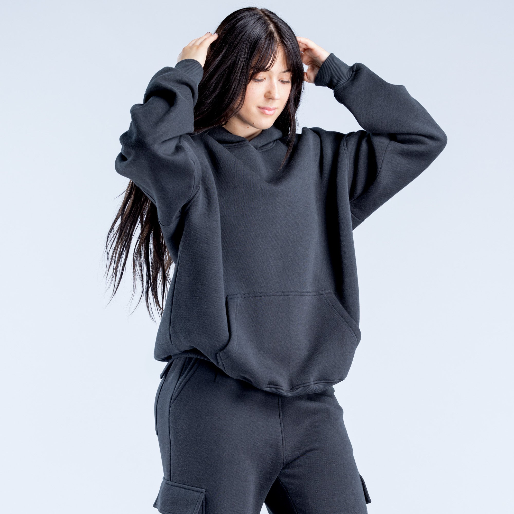 DFYNE Lanyi Edit Oversized Hettegenser Dame Svarte | 10576-KCEZ