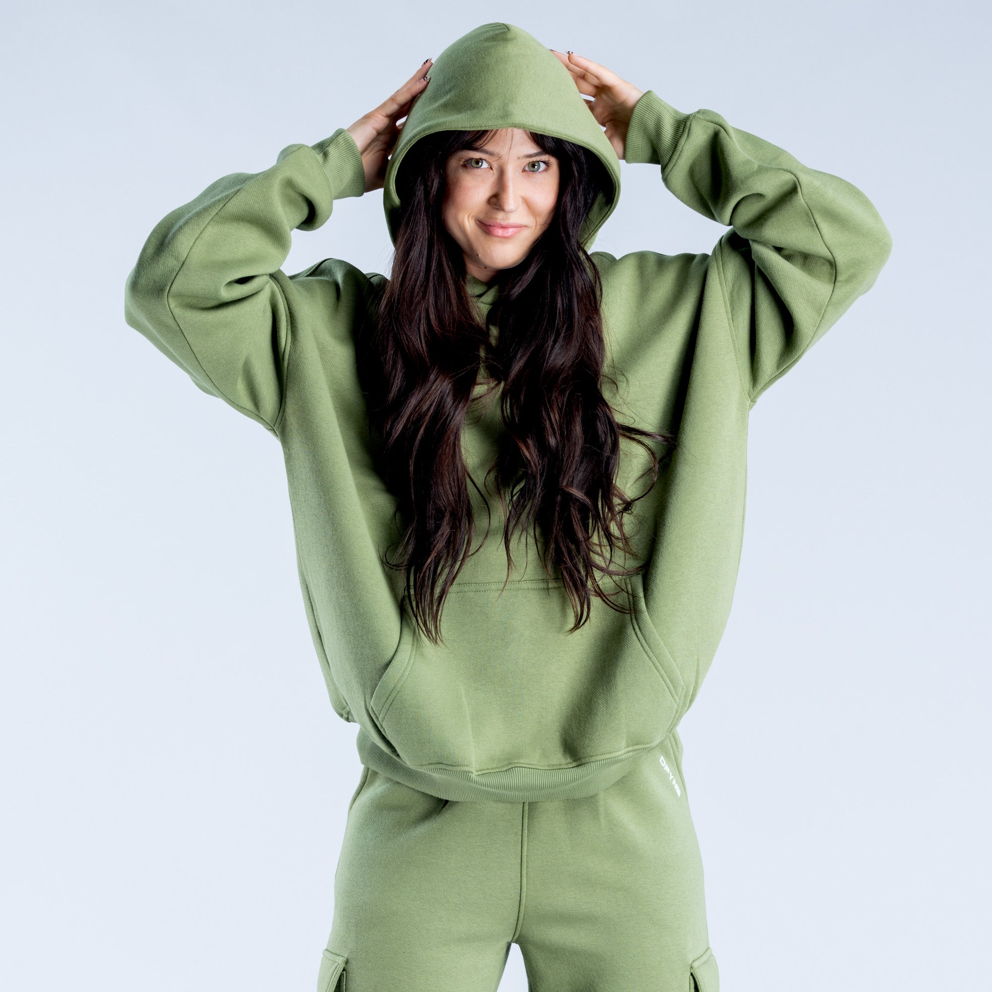 DFYNE Lanyi Edit Oversized Hettegenser Dame Dyp Grønn | 69274-CLMU