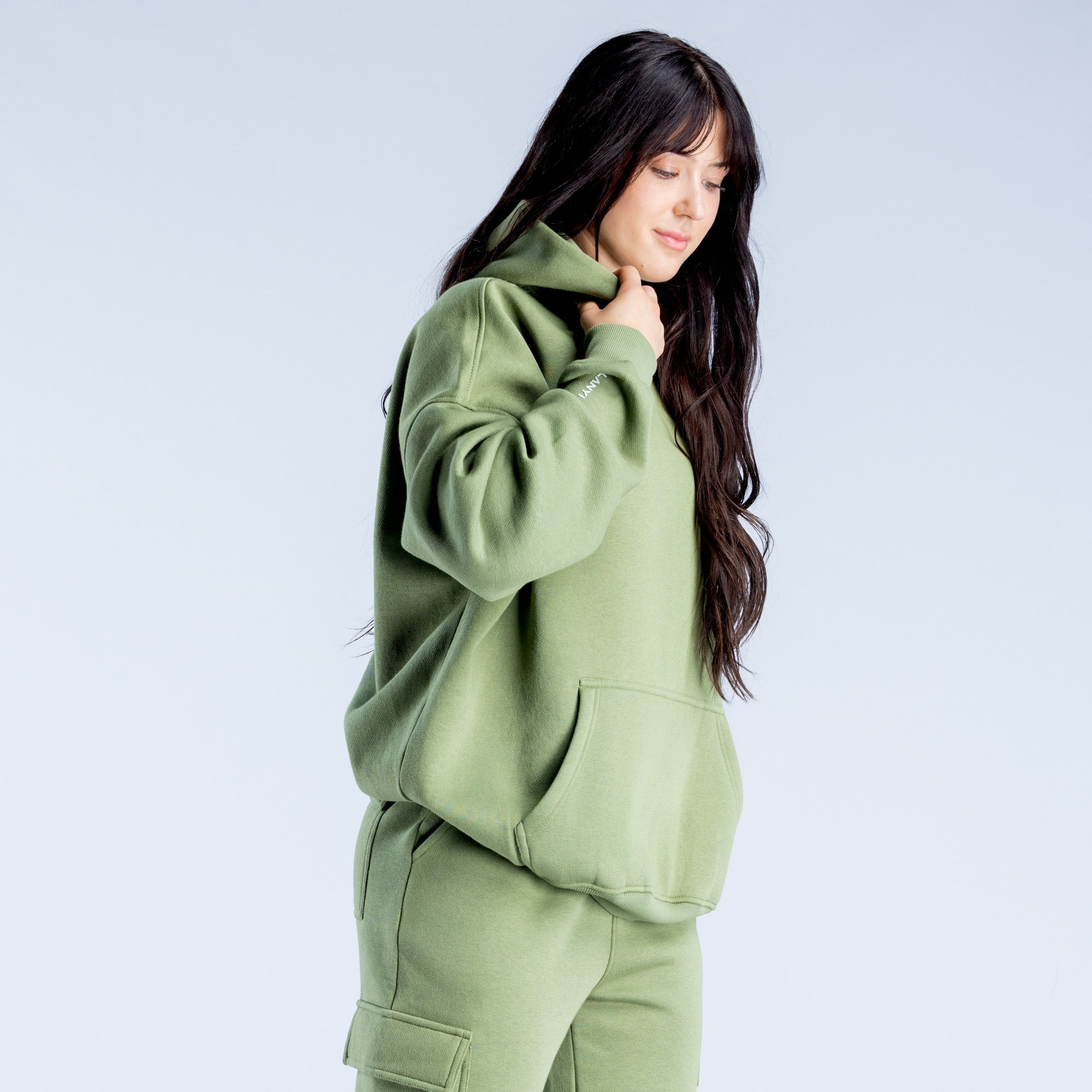 DFYNE Lanyi Edit Oversized Hettegenser Dame Dyp Grønn | 69274-CLMU