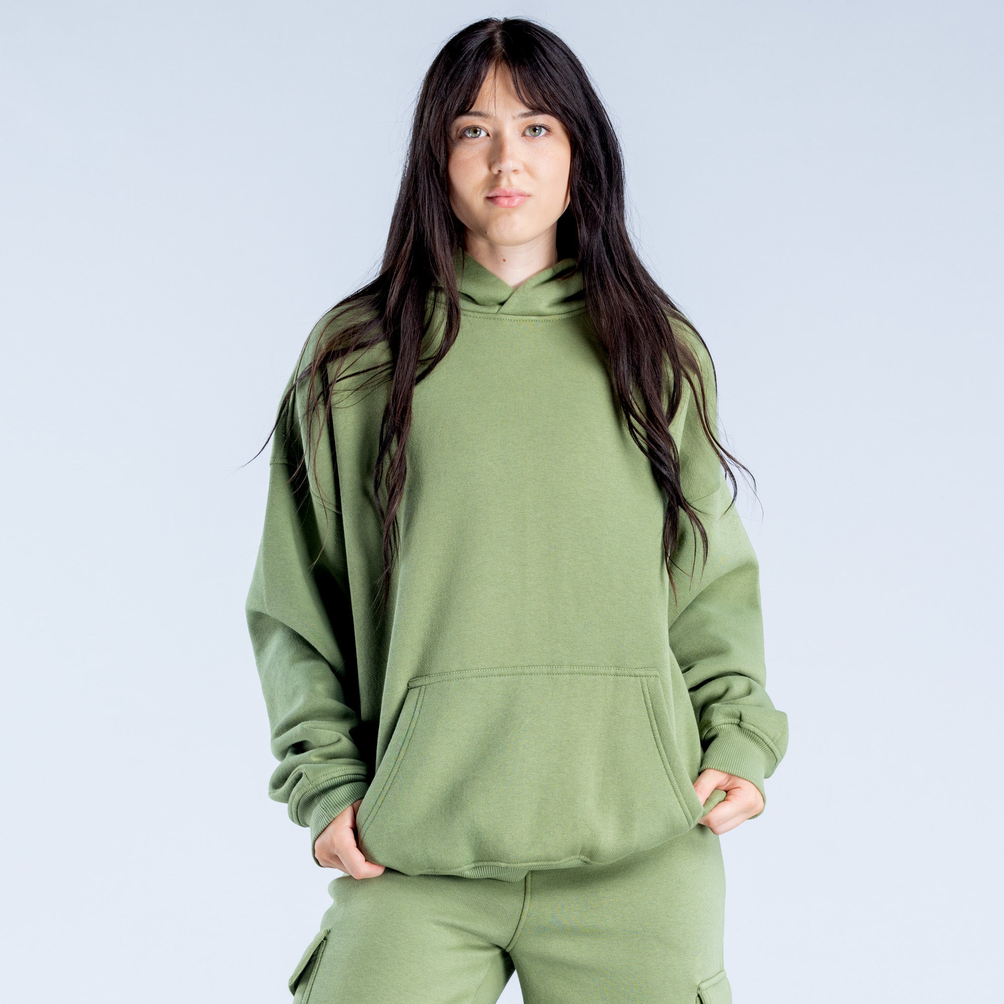 DFYNE Lanyi Edit Oversized Hettegenser Dame Dyp Grønn | 69274-CLMU