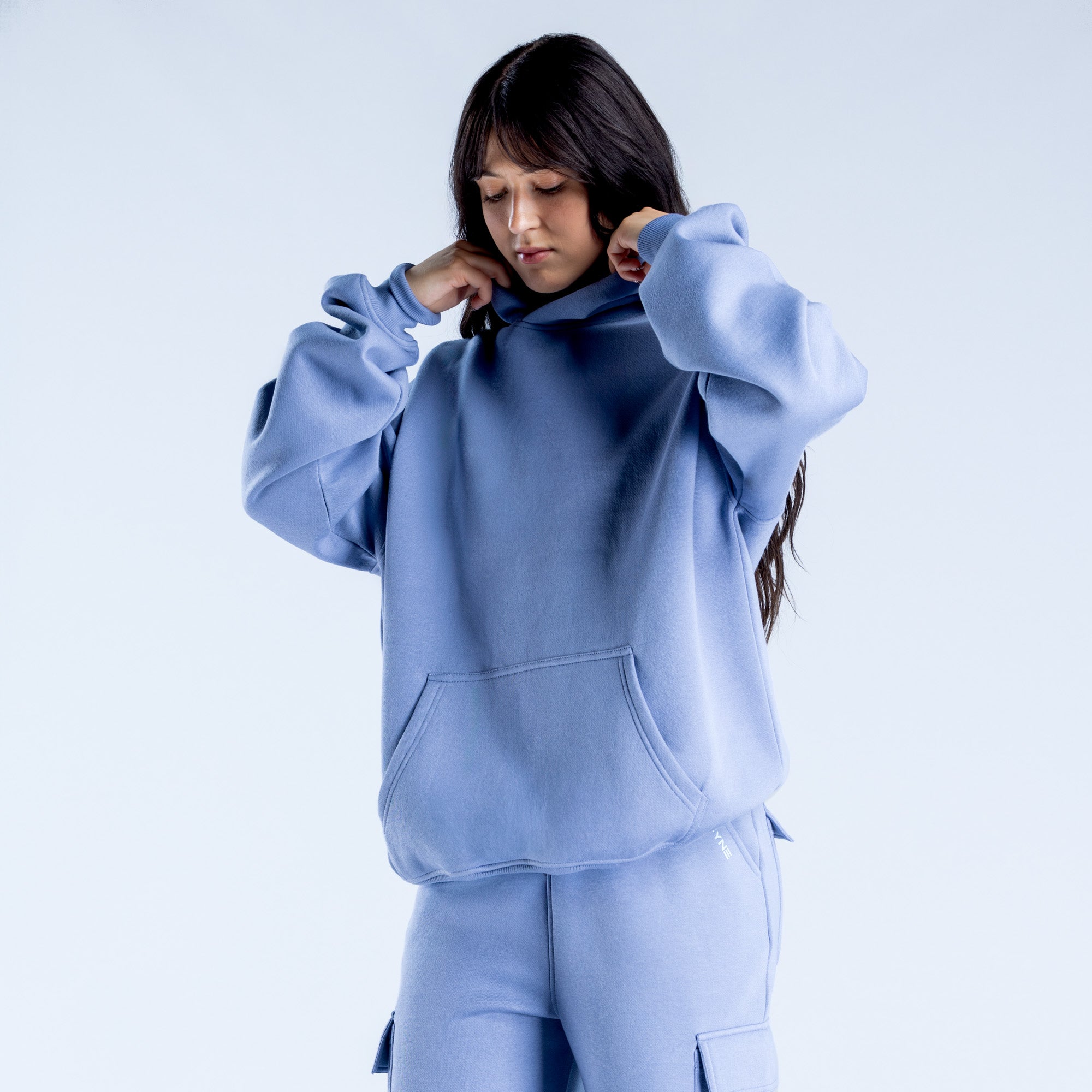 DFYNE Lanyi Edit Oversized Hettegenser Dame Blå | 58903-FPVW