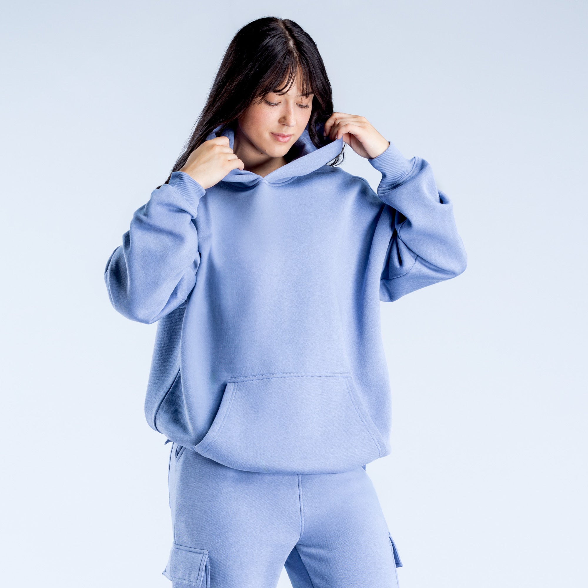 DFYNE Lanyi Edit Oversized Hettegenser Dame Blå | 58903-FPVW