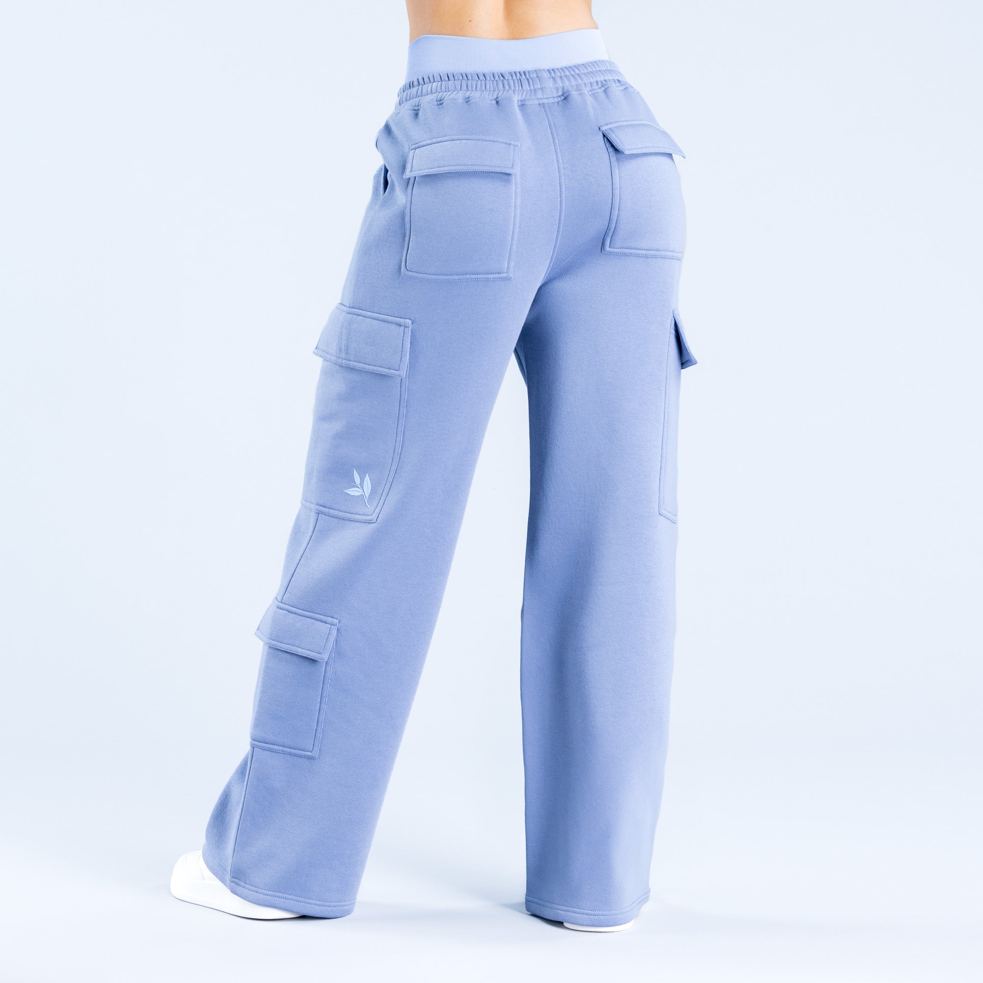 DFYNE Lanyi Edit Wide Leg Cargo Joggebukse Dame Blå | 24718-USQP