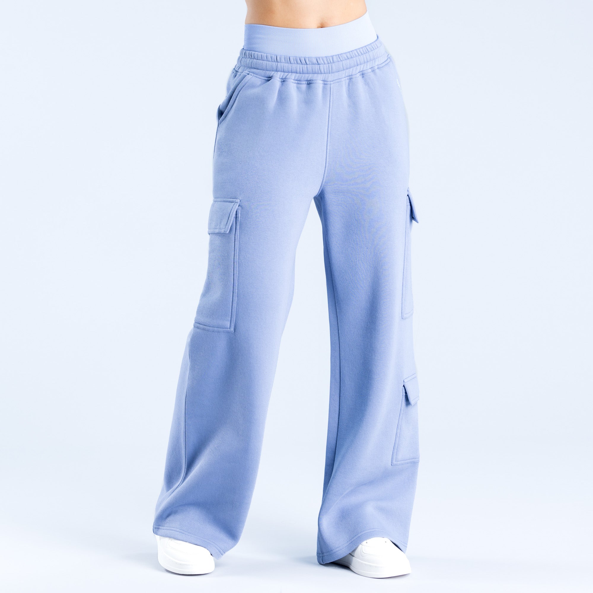 DFYNE Lanyi Edit Wide Leg Cargo Joggebukse Dame Blå | 24718-USQP