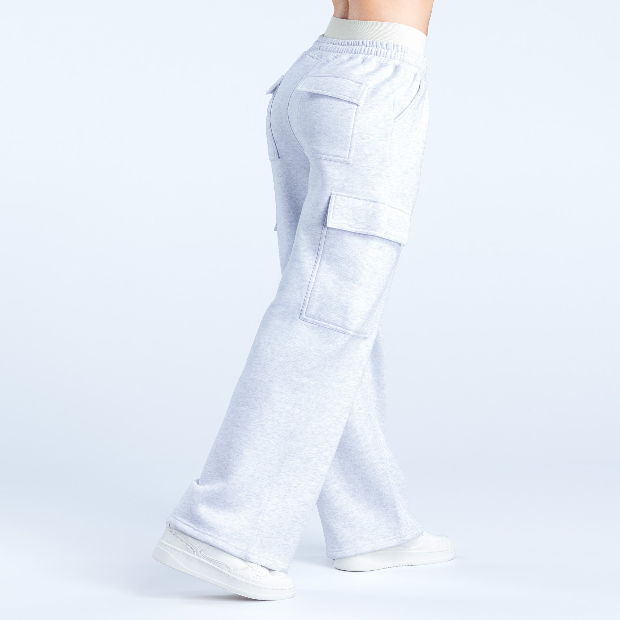 DFYNE Lanyi Edit Wide Leg Cargo Joggebukse Dame Grå | 47902-HXUO
