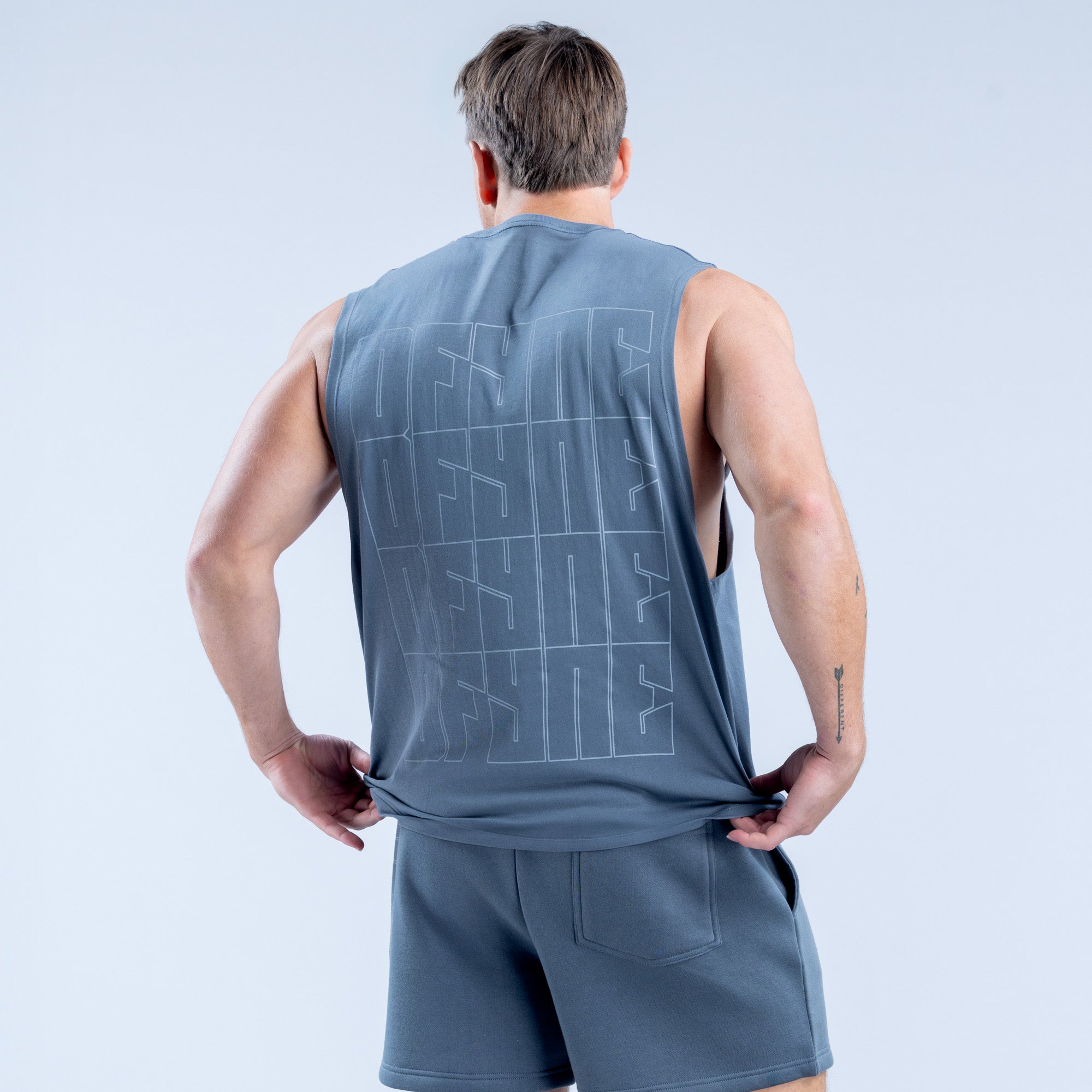DFYNE Recharge Graphic Tank Top Herre Grå | 32581-JSFV