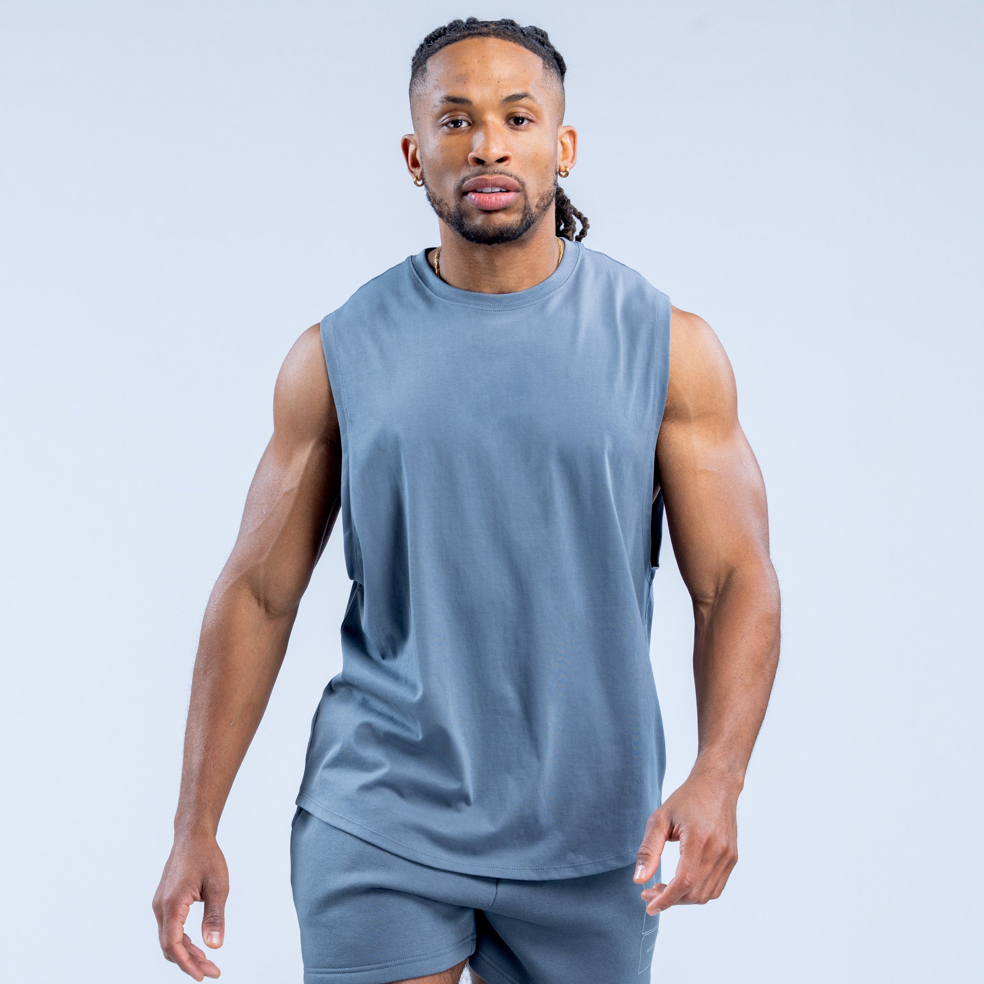 DFYNE Recharge Graphic Tank Top Herre Grå | 32581-JSFV
