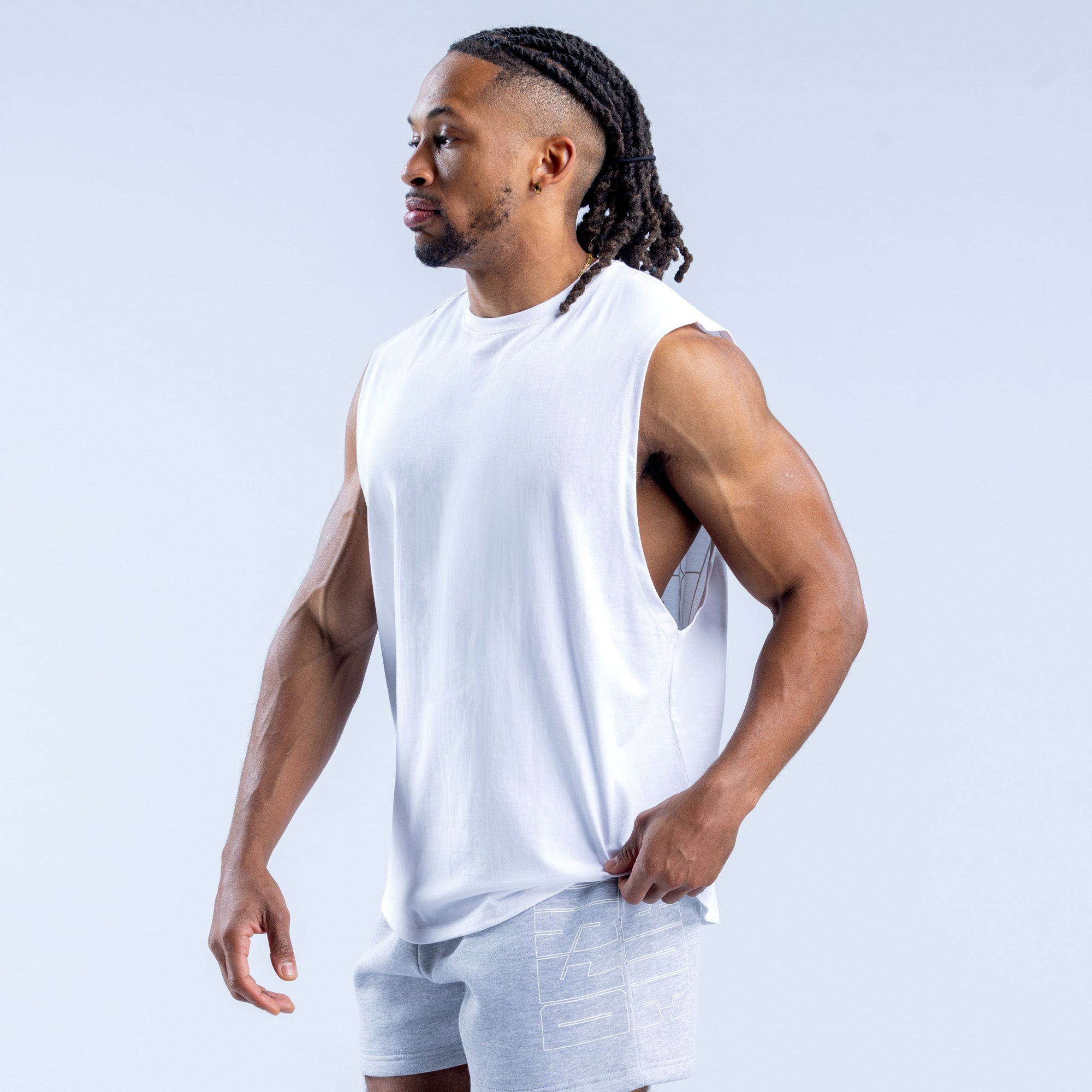 DFYNE Recharge Graphic Tank Top Herre Hvite | 34895-FKDP