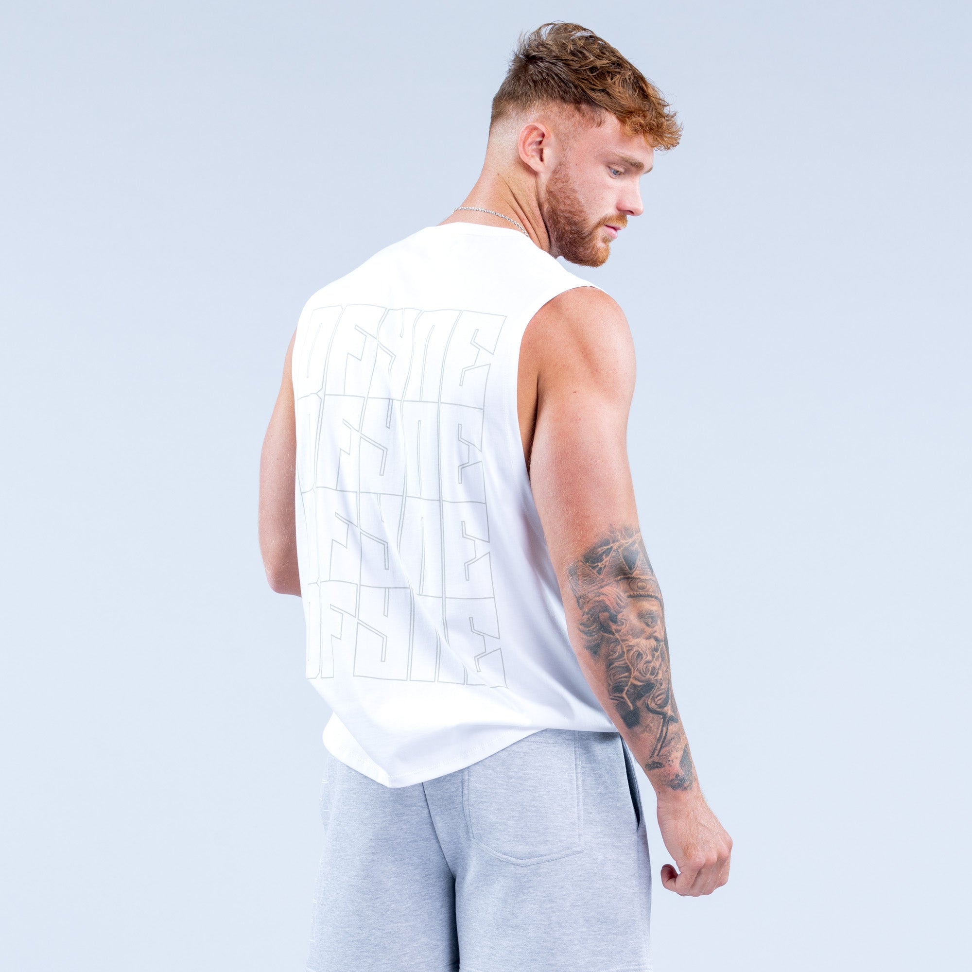 DFYNE Recharge Graphic Tank Top Herre Hvite | 34895-FKDP