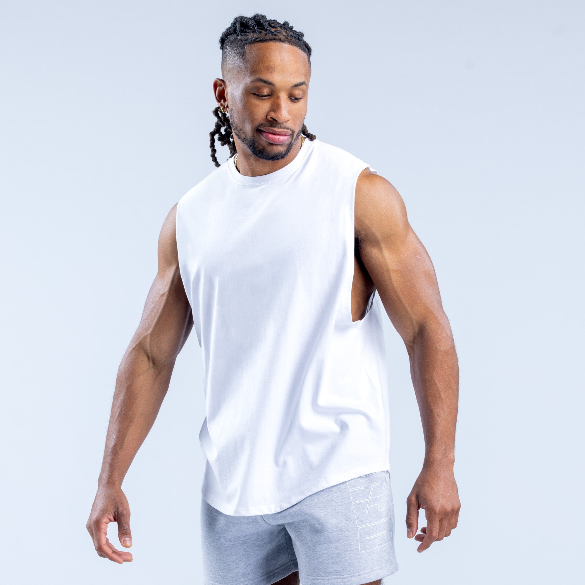 DFYNE Recharge Graphic Tank Top Herre Hvite | 34895-FKDP
