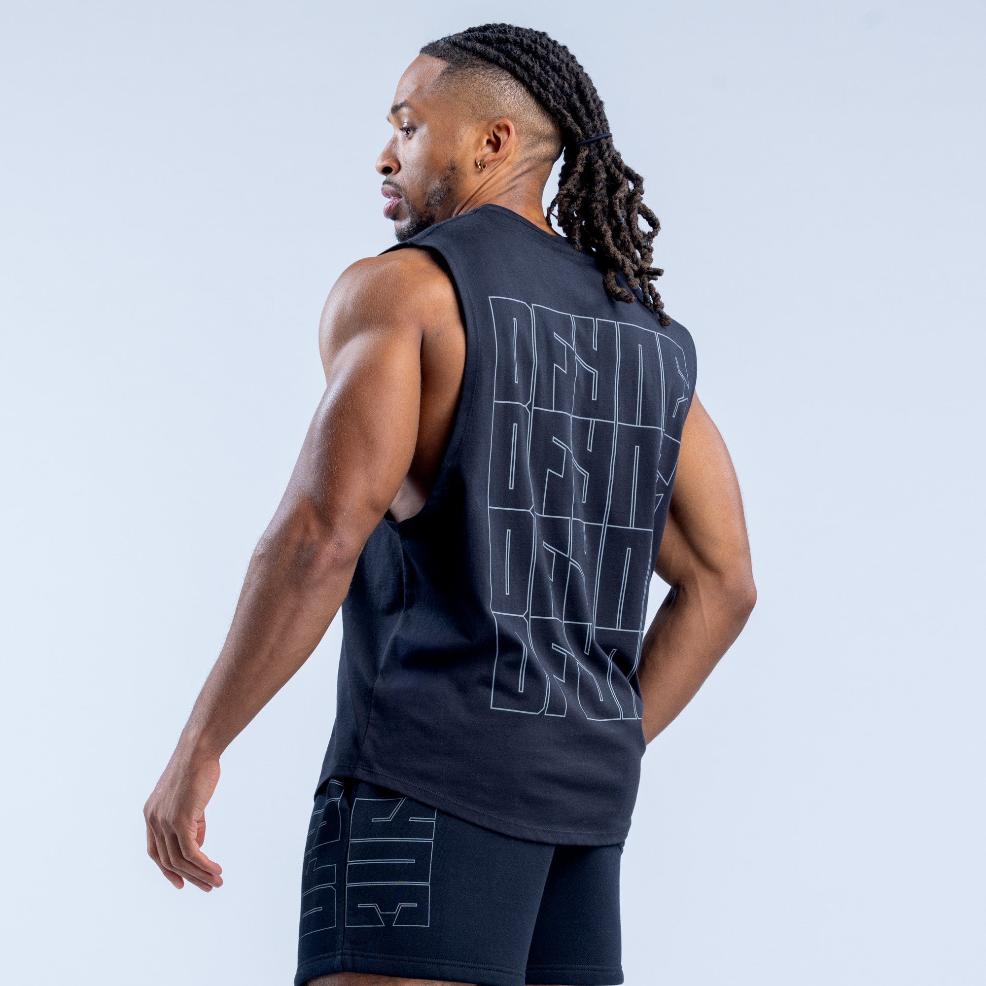 DFYNE Recharge Graphic Tank Top Herre Svarte | 20158-IQOB