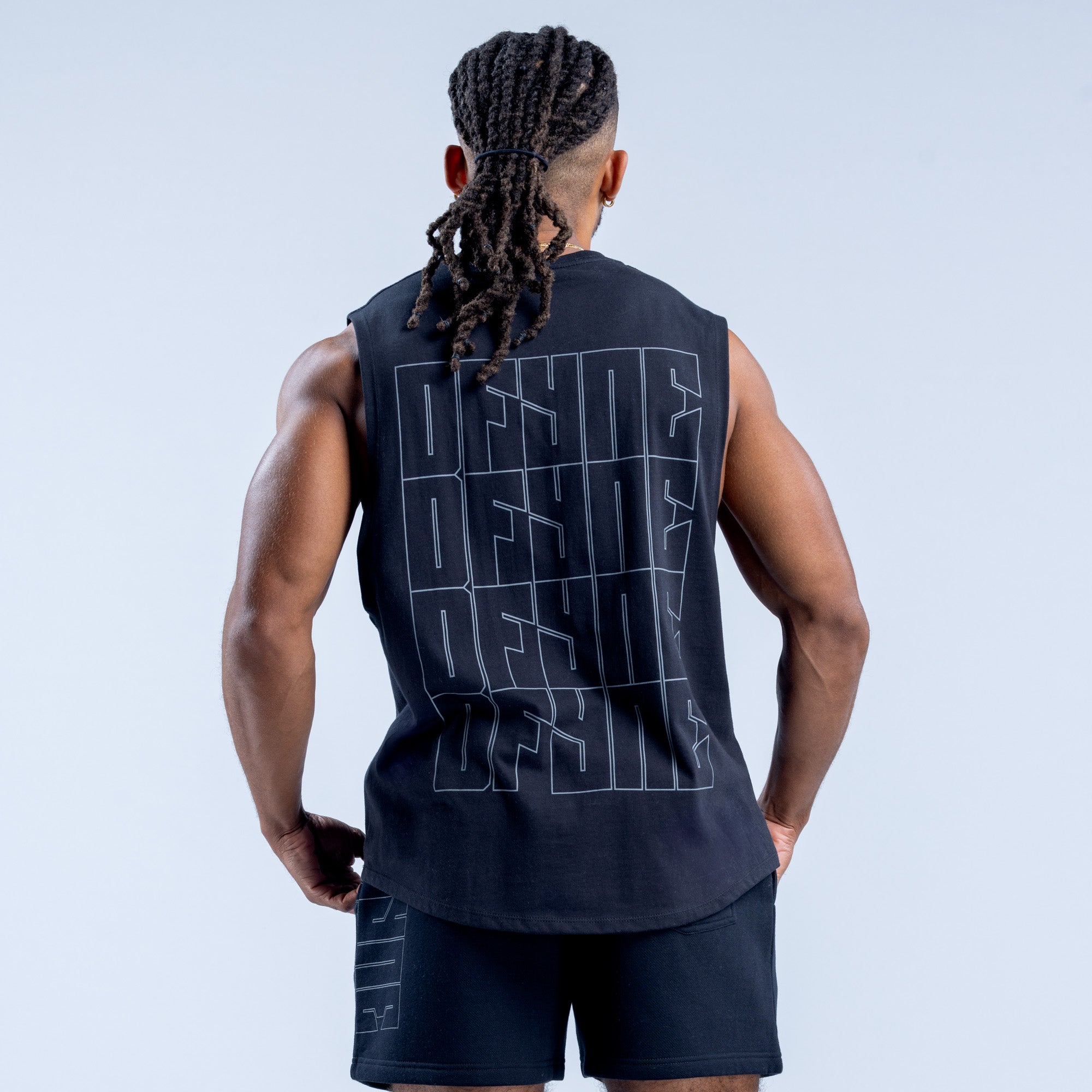 DFYNE Recharge Graphic Tank Top Herre Svarte | 20158-IQOB