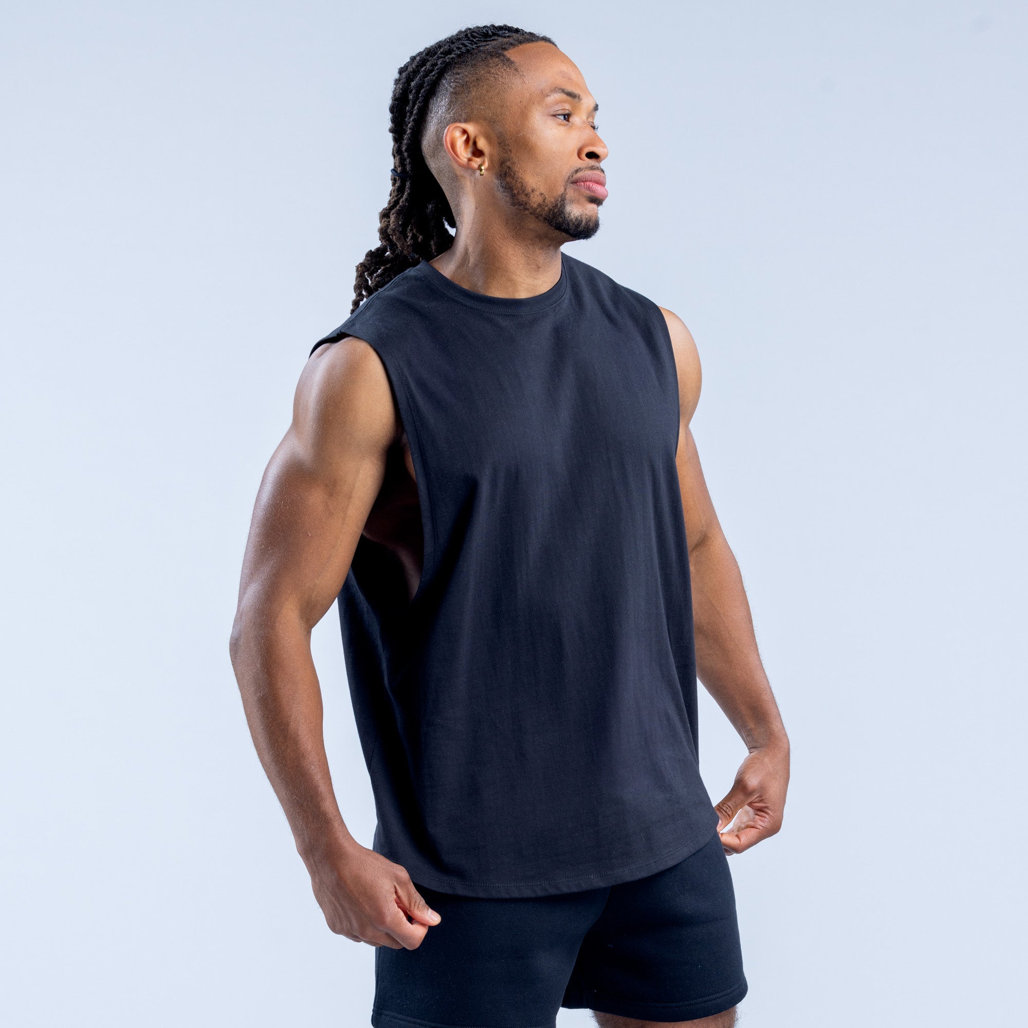 DFYNE Recharge Graphic Tank Top Herre Svarte | 20158-IQOB