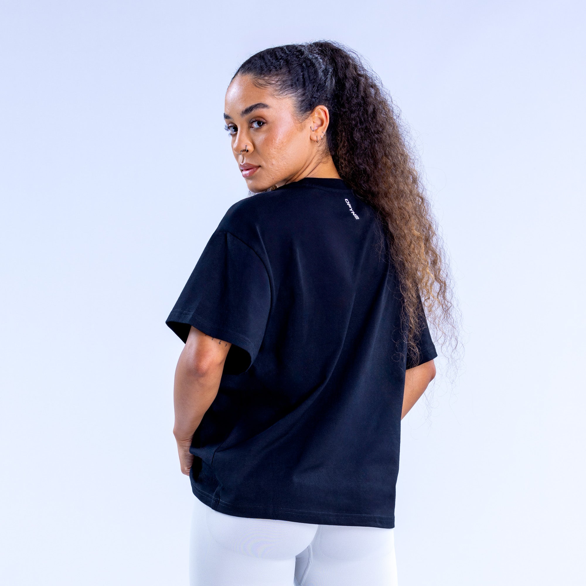 DFYNE Revive Boxy T-Skjorte Dame Svarte | 32805-NRHU